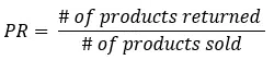 product Return formula